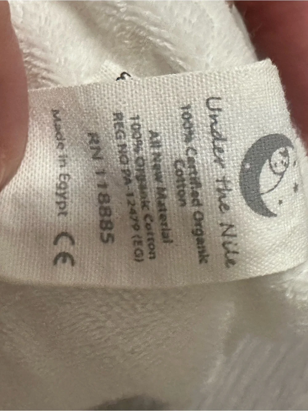 Under the Nile white & Green Organic Cotton Baby Comforter